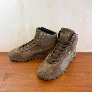미사용 푸마 마리토 하이 25.0cm 스웨이드 카키