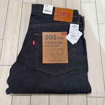 미사용 미세탁 EDWIN 505 ZXX 적귀 VINTAGE W34