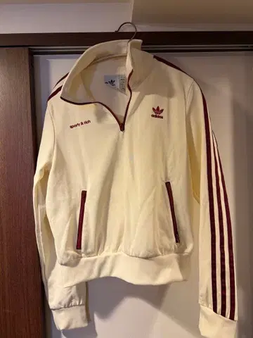 adidas sporty & rich 저지 M 크림색