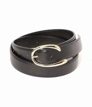 SLOBE 커브 버클 벨트 블랙