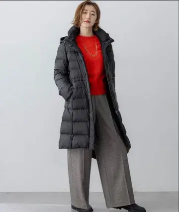 새상품급 23구 롱 다운 코트 블랙 38
