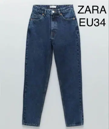ZARA 자라 새상품 마마 핏 데님 팬츠 블루 EU34