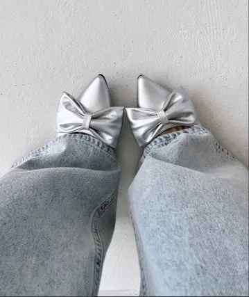 Heather 리본 플랫 펌프스 22.0~22.5cm