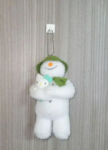 헬로키티 스노우맨 봉제 인형 키링 HelloKitty