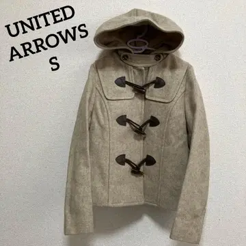 UNITED ARROWS 후드 부착 더플 코트 S 숏 기장 울