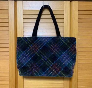 alpaloh 알팔로 핫맨 체크 무늬 백 지퍼 토트백