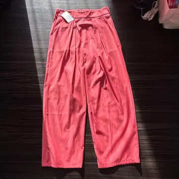 Sugar Mist의 핑크 와이드 팬츠 플리츠 프리 사이즈 미사용 새상품