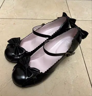 앤티크 리본 신발 (블랙)