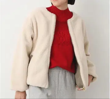 Dessin [리버서블] 보아 x 퀼트 블루종 화이트 L