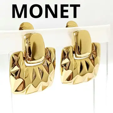 모네 빅 사이즈 흔들리는 귀찌 골드 스퀘어 MONET 빈티지
