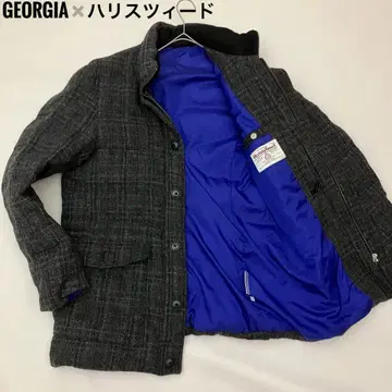 GEORGIA Harris Tweed 콜라보 다운 체크 트위드