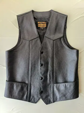 Wild Wily 가죽 베스트 사이즈 38