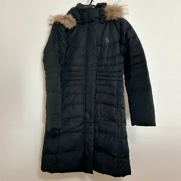 르꼬끄 스포르티브 후드 부착 블랙 다운 롱 코트 L 사이즈