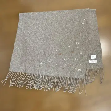 FURLA 캐시미어 스톨 대형 머플러 하트 스톤