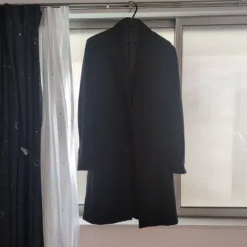 COMME CA ISM 블랙 컬러 코트 L