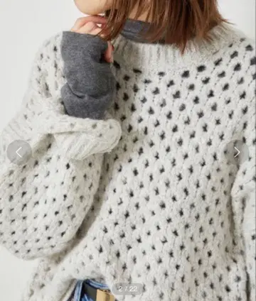 spick and span 시스루 니트 크루넥 풀오버