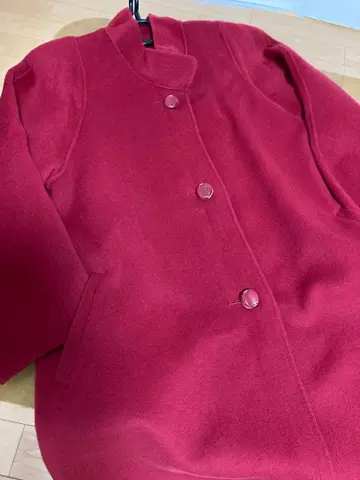 세련된 오버 자켓 [ 울 90% ] 레드 핑크 계열 M