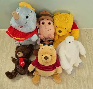 디즈니 봉제 인형 묶음 판매 푸우, 우디, 덤보 등