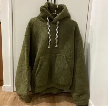 YSTRDY's TMRRW 올리브 그린 플리스 후드티 M