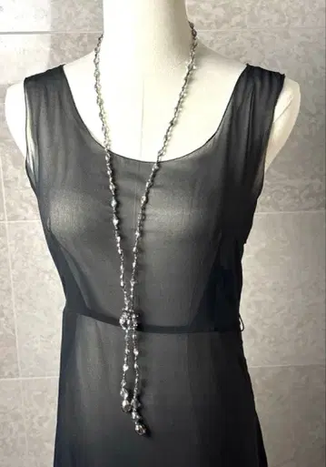 크리스탈 비즈 라리엣 목걸이 130cm