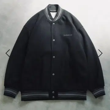 새상품급 베이플로우 자켓 아우터 바시티 자켓 스카잔 블랙 L