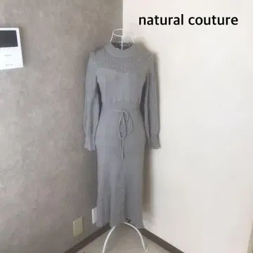내추럴 꾸뛰르 1회 착용 니트 원피스
