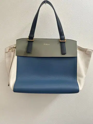 [양품] 훌라 토트백 핸드 바이컬러 올 가죽