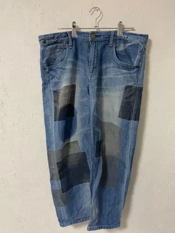 패치워크 패턴 청바지