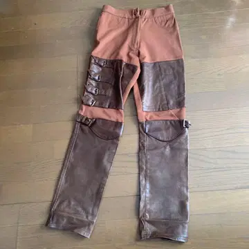 스트레이트 팬츠 가죽 포함