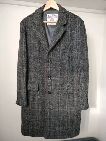 해리스 트위드 체스터 코트 그레이 계열