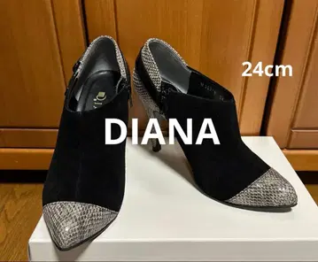 DAIANA 다이애나 부티 천연 가죽 스웨이드 & 스네이크 블랙 24cm