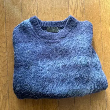 CLEL 네이비 XS 사이즈 알파카 블렌드 샤기 니트