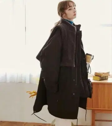 ANGIE 멀티WAY 블랙 검정 M-65 모즈 코트 밀리터리 코트