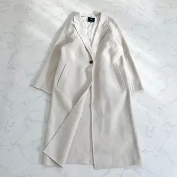 새상품급 현행 택 23구 비버 롱 코트 체스터 코트 울 36