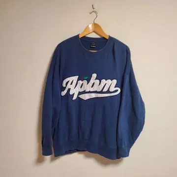 APPLEBUM 애플바움 맨투맨 트레이닝복 로고 L 네이비