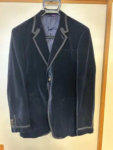 폴스미스 새상품급 네이비 벨벳 자켓