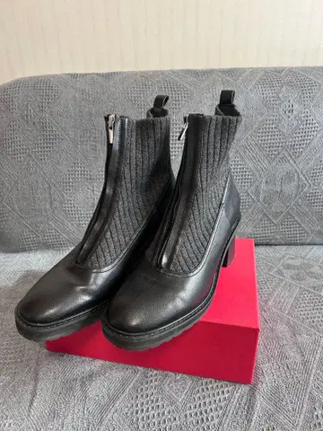 Le Talon 6cm 리브 지퍼 숏부츠 XL