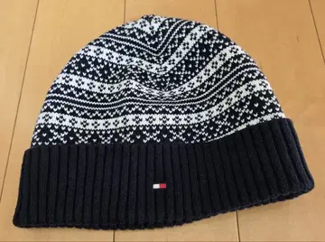 Tommy Hilfiger 니트 모자 네이비/화이트
