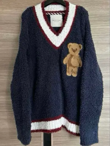 GELATO PIQUE 베어 곰 홀리데이 V넥 네이비