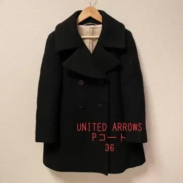 UNITED ARROWS 블랙 피코트 36