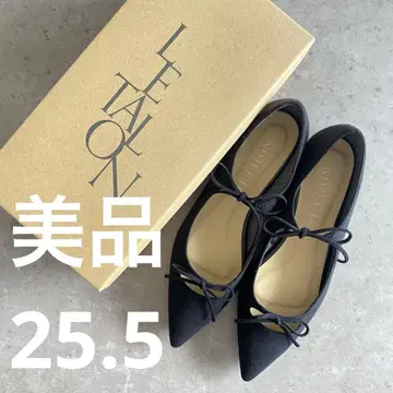 LE TALON 리본 포함 플랫슈즈 25.5cm 블랙