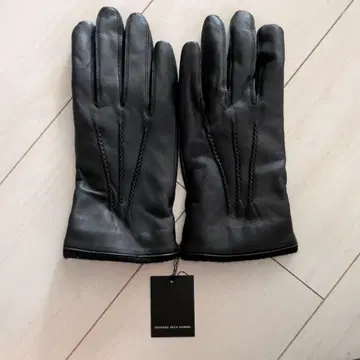 블랙 가죽 장갑 양가죽 24cm