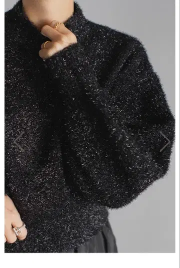 room306 Glitter Volume Sleeve Knit Tops