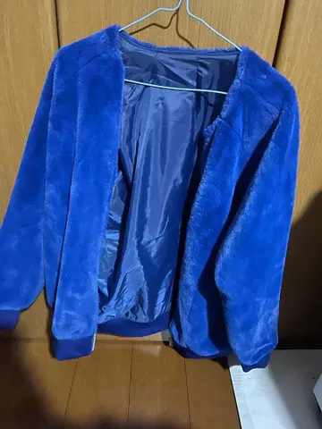 파랑 플리스 블루종