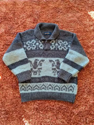 새상품급 MACHOPE 맥호프 남성용 카우친 니트 스웨터 울 L