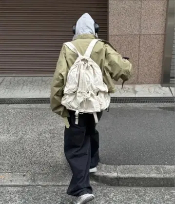 [ Chikashitsu + ] 포켓 스트링 백 팩