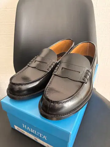 HARUTA 블랙 로퍼 27cm