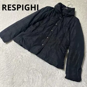 RESPIGHI 레스피기 체크 무늬 다운 자켓 블랙