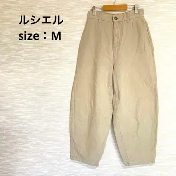 루시엘 와이드 데님 팬츠 [ M ] 테이퍼드 팬츠 캐주얼 루즈핏 1374