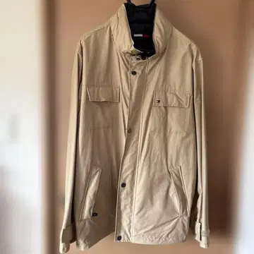 타미힐피거 베이지 점퍼 리버서블